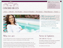 Tablet Screenshot of concordobgyn.com